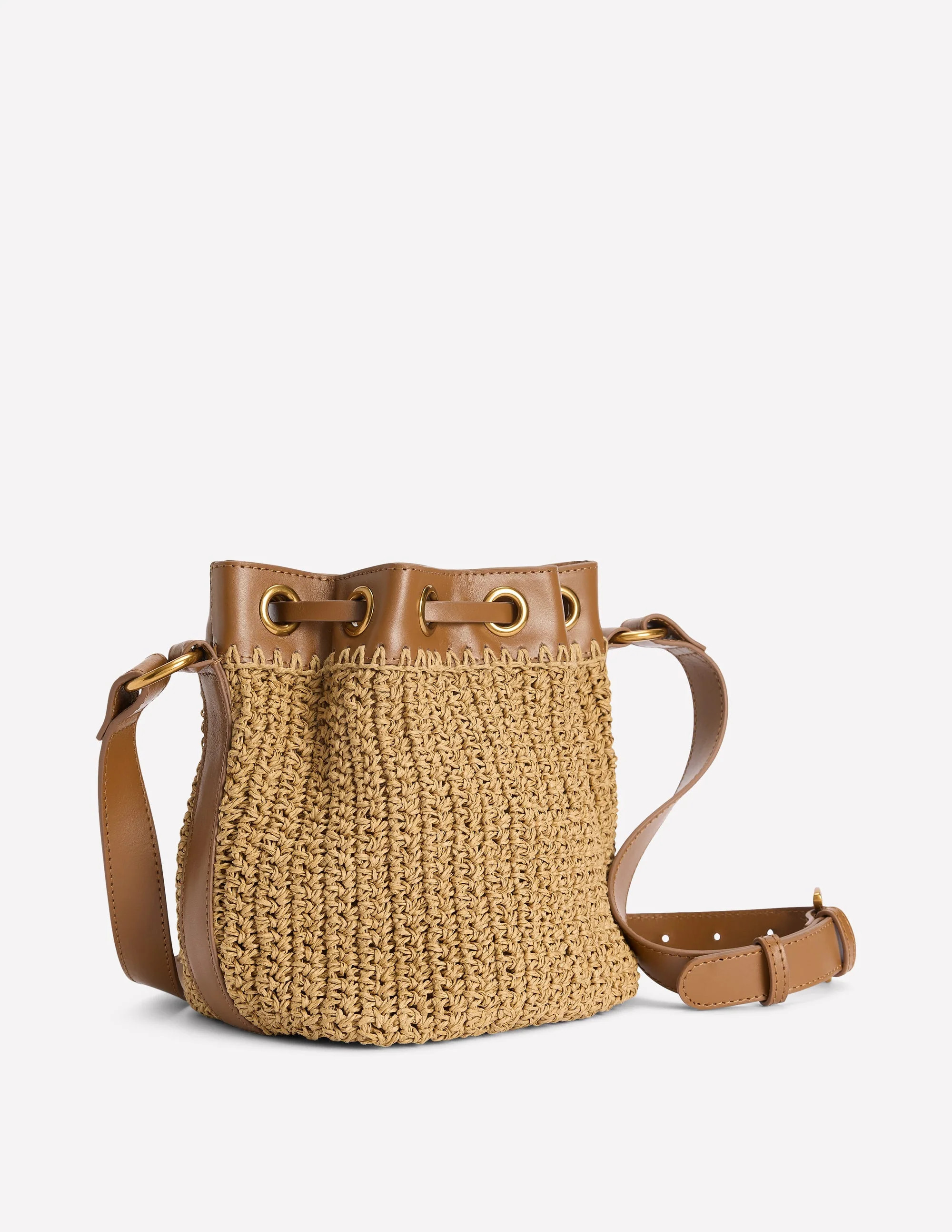 Mini Straw Bucket-Natural Raffia | Boden (US)