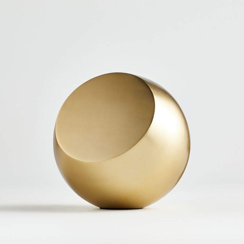 Revolve Brass Tabletop Sculpture + Reviews | Crate and Barrel | Crate & Barrel