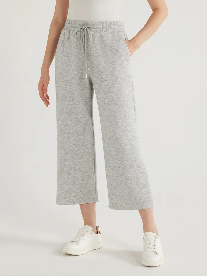 Scoop Women's and Women's Plus Ultimate Scubaknit Cropped Sweatpants, Sizes XS-4X | Walmart (US)