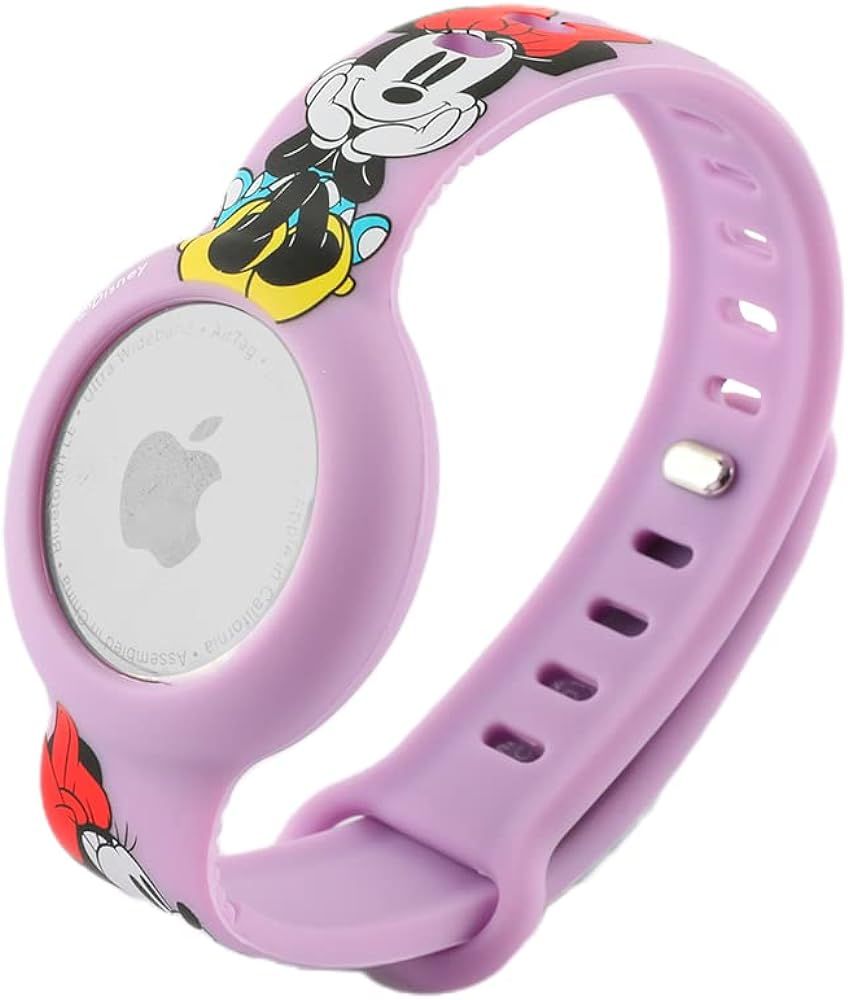 Disney WristBand for Apple AirTag Universal Fit and Adjustable Soft Durable Silicone AirTag Watch Band, Protect Tracker Secure Grip LightWeight… | Amazon (US)