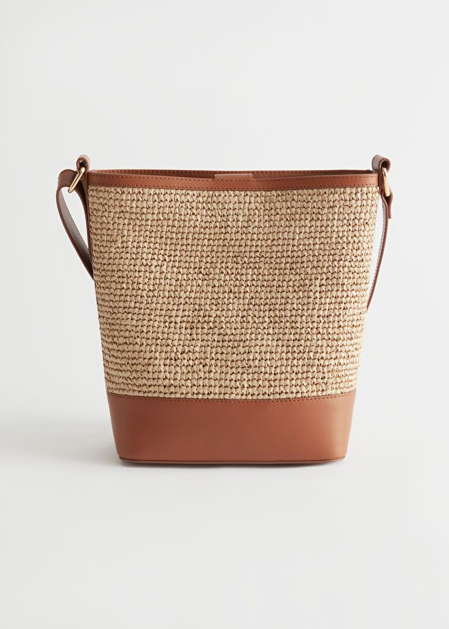 Straw and Leather Bucket Bag | & Other Stories (EU + UK)