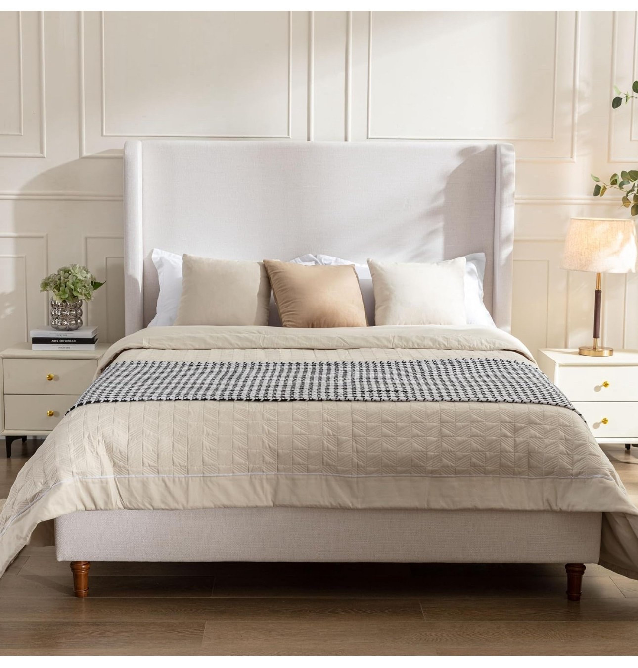 Tall wingback bed 

#LTKSaleAlert #LTKHome #LTKSeasonal