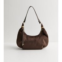 Brown Faux Suede Scooped Top Shoulder Bag Vegan New Look | New Look (UK)