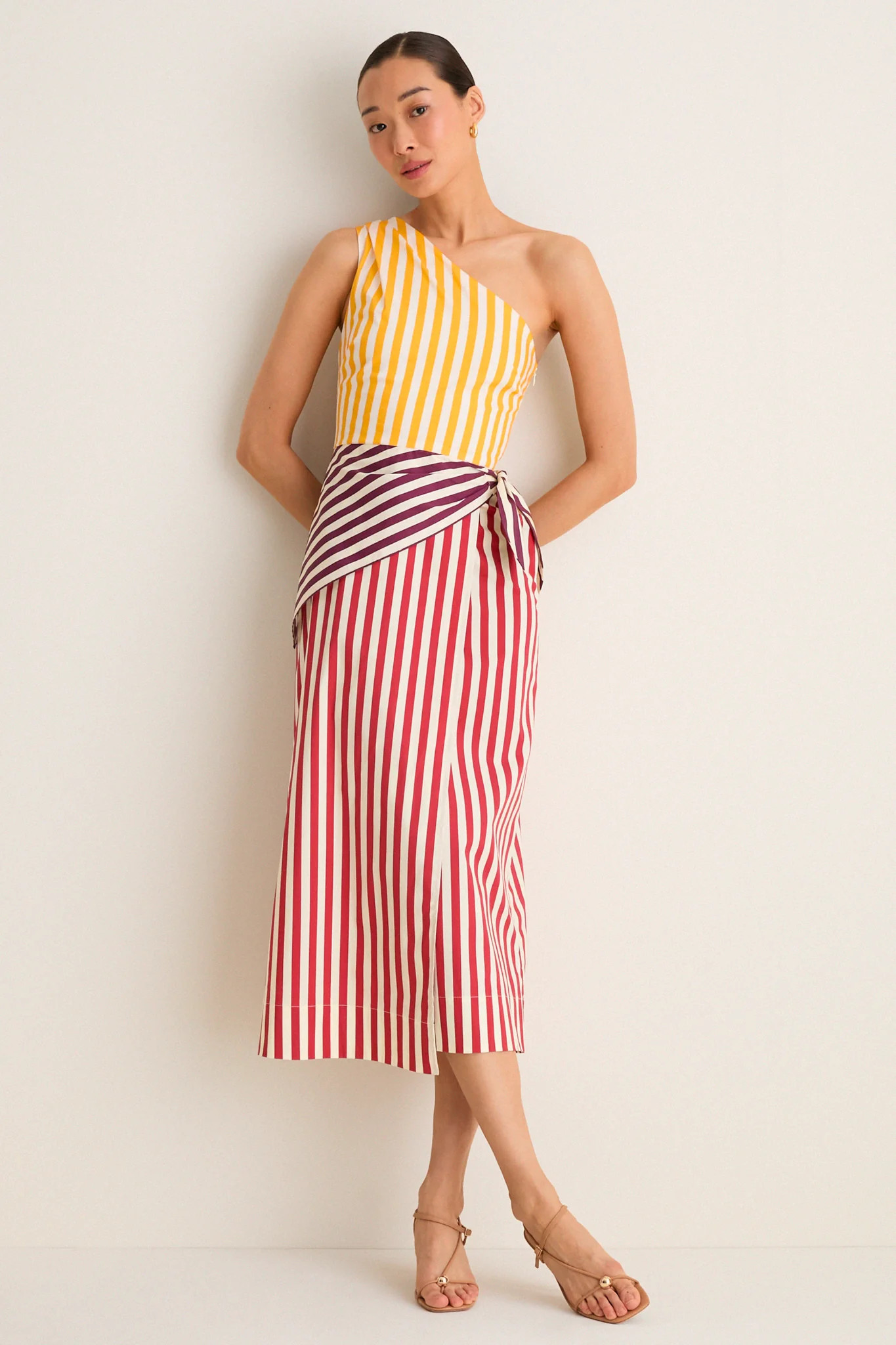 Red Stripe Belem Poplin Midi Dress | Tuckernuck (US)