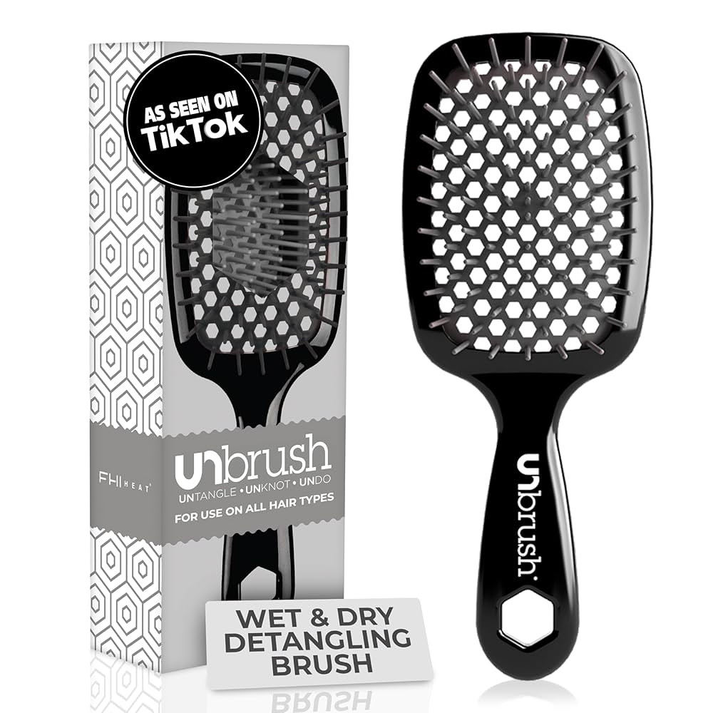 FHI Heat UNbrush Detangling Brush for Pain-Free Brushing on All Wet or Dry Hair Types — Durable... | Amazon (US)