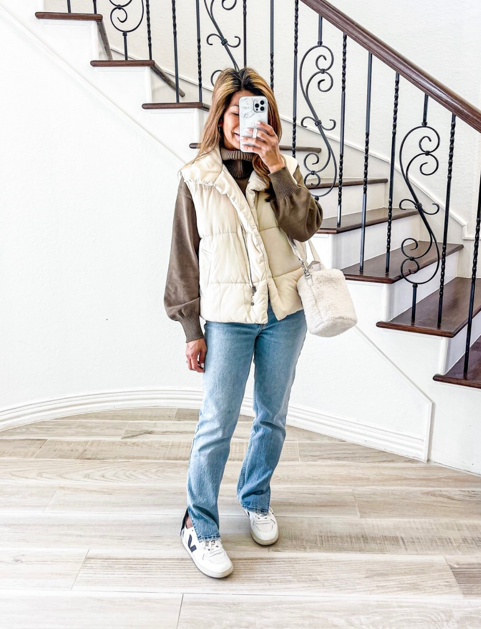 Jeans fit tts, short length. I’m 5’2”
Puffer vest in XS oversized fit
Sweater tts
Veja shoes tts

#LTKsalealert #LTKSeasonal #LTKSale