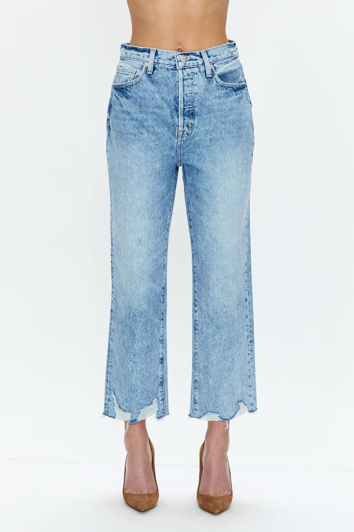 Cassie Super High Rise Straight Crop - Baja | Pistola Denim
