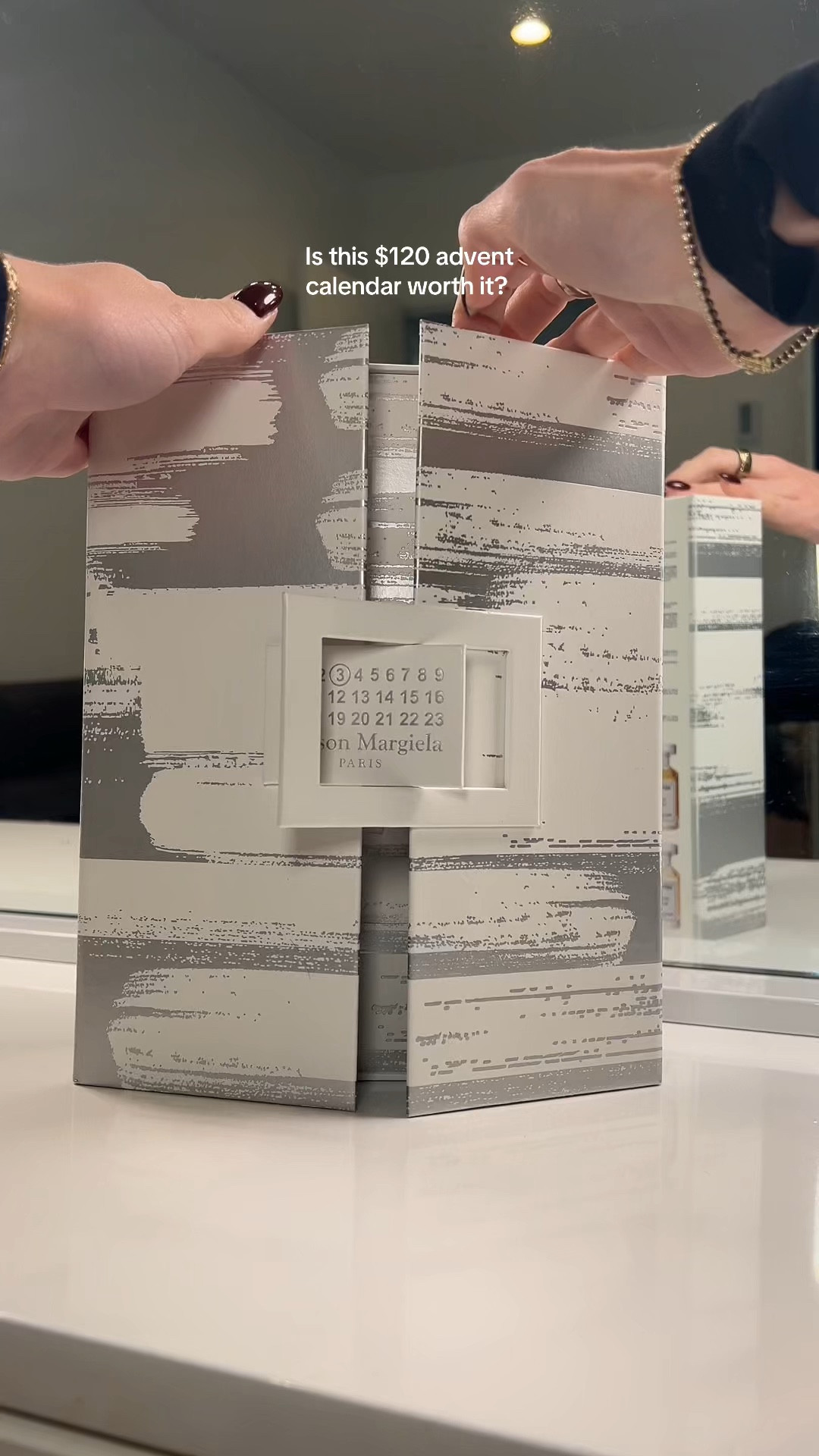 What do you think? Would you get it?! Pinned in the comments if you want to check it out!! #adventcalendar #maisonmargiela #replicaadventcalendar #giftedbymargielafragrances 
@maisonmargielafragrances  @Macy’s 

#LTKHoliday #LTKCyberWeek #LTKGiftGuide