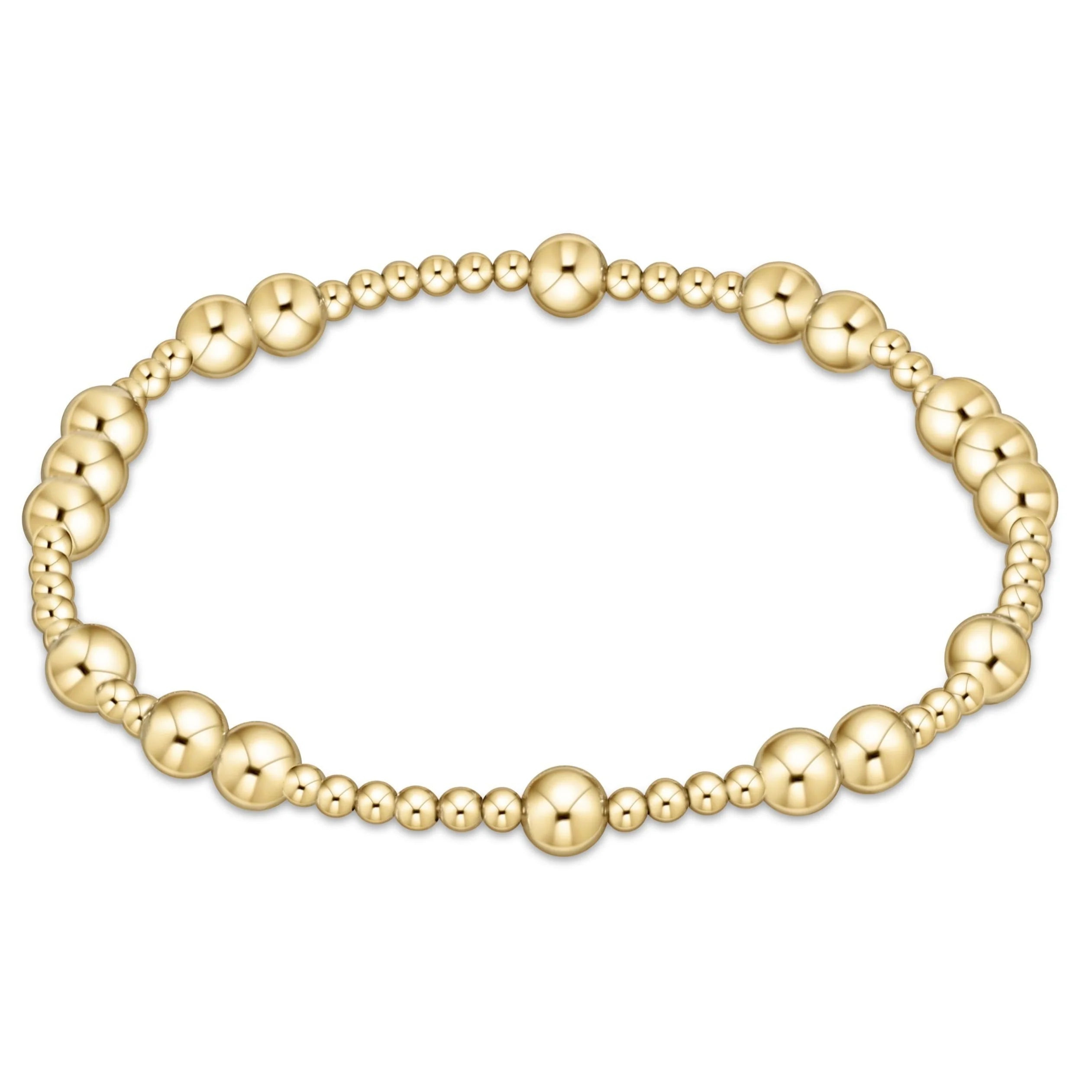 hope unwritten dignity 5mm bead bracelet gold | mode