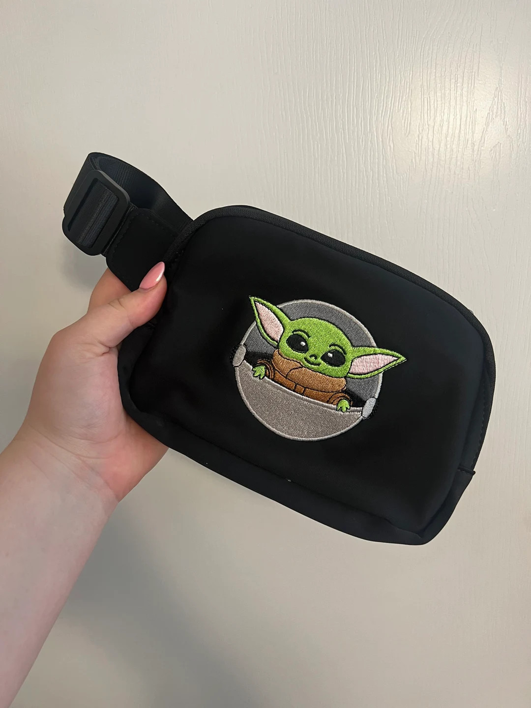 Grogu on Black Fanny Pack - Etsy | Etsy (US)
