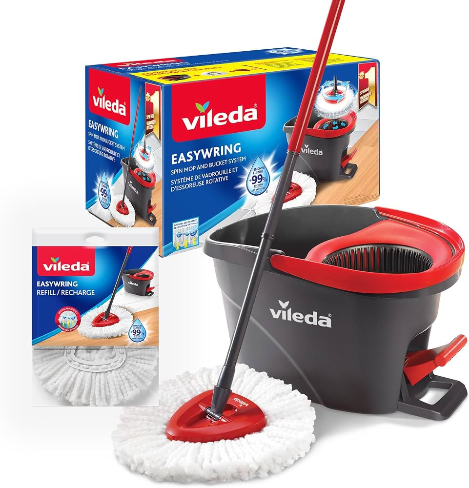 Vileda EasyWring Spin Mop System with 1 Extra Head Refill | Machine Washable & Reusable Mop Head ... | Amazon (CA)