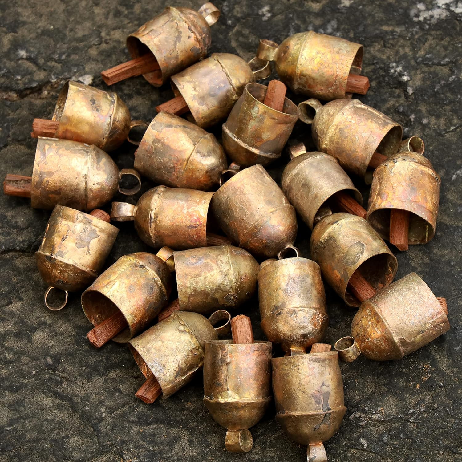 Amazon.com: Rustic Small Cow Bells for Crafts Christmas Tree Jingle Hanging Bell Ornaments Wind C... | Amazon (US)