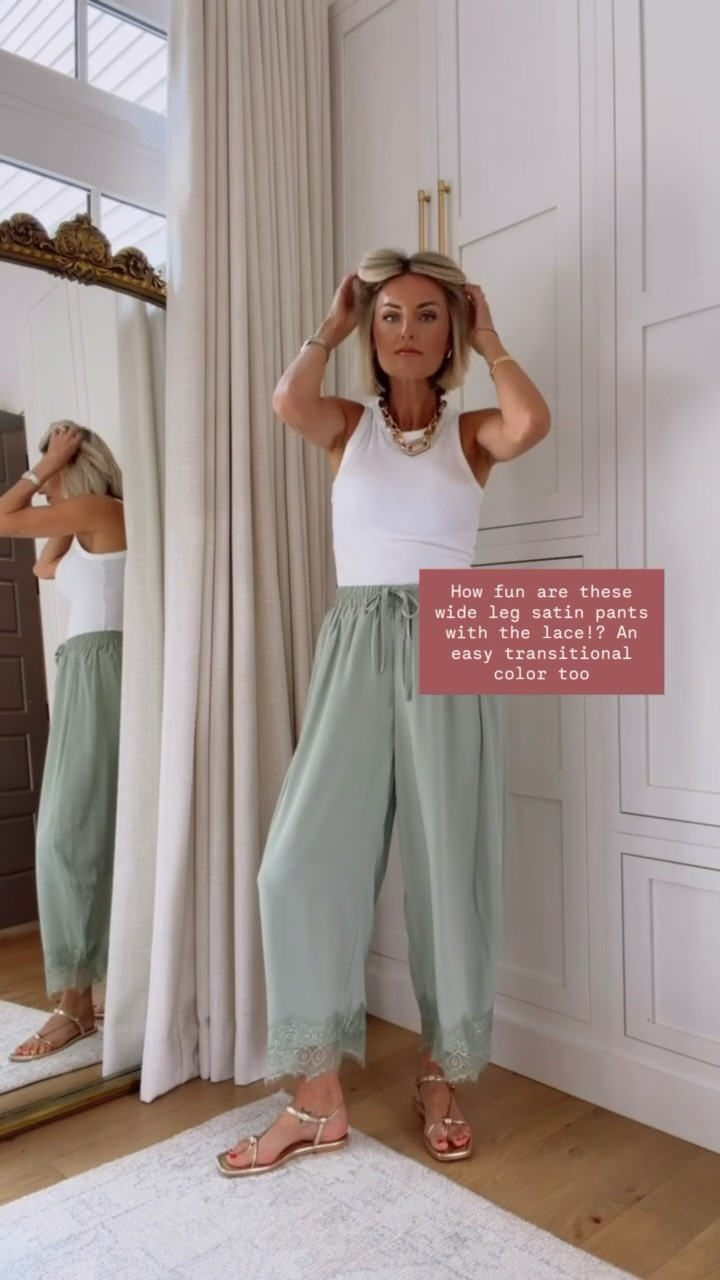 Obsessed with the lace detail on these satin pants 😍 they come in so many colors & they’re under $35! Wearing S.

Loverly Grey, Amazon find, Amazon fashion, green satin pants outfit, white tank outfit

#LTKootd #LTKSeasonal