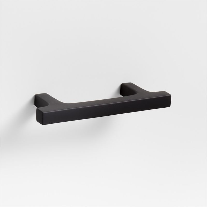 Square Edge 3" Matte Black Cabinet Drawer Bar Pull + Reviews | Crate & Barrel | Crate & Barrel