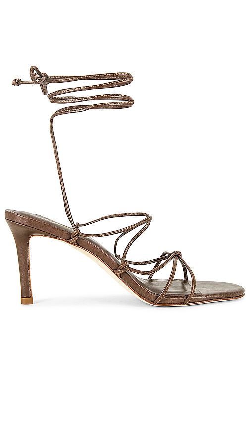Rome Lo Heel Sandal in Brown | Revolve Clothing (Global)