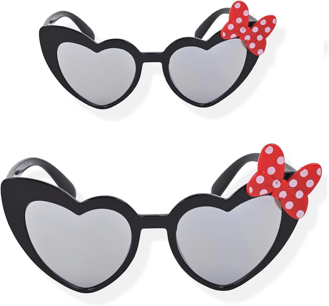 Disney Minnie Mouse Sunglasses for Girls | 2 Pack Mommy and Me Matching Sunglasses and Pouch Sets | Amazon (US)