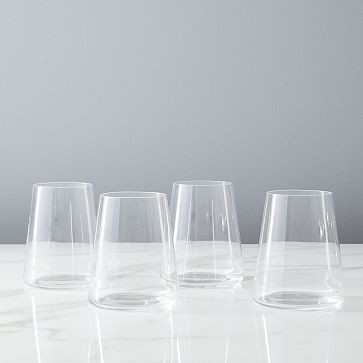 Horizon Lead-Free Crystal Stemless Wine Glass Sets | West Elm (US)