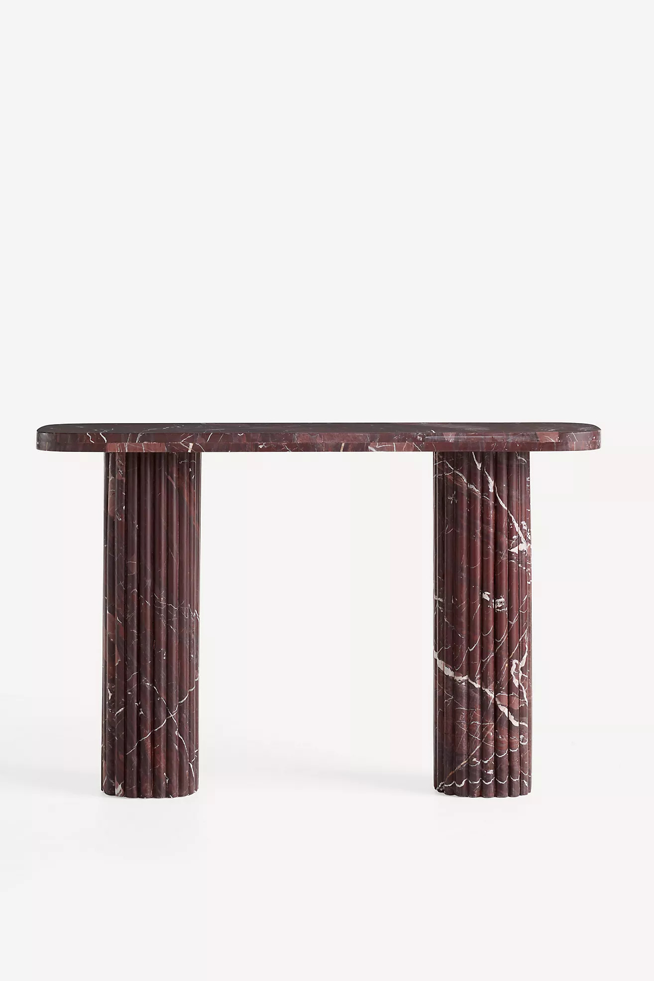 Kanta Rectangular 48" Fluted Marble Console | Anthropologie (US)
