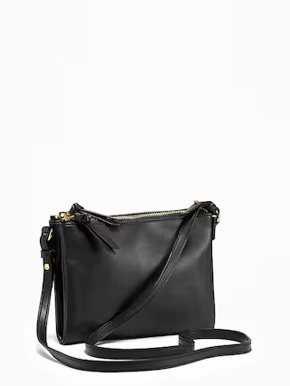 Double-Zip Crossbody Bag for Women | Old Navy US
