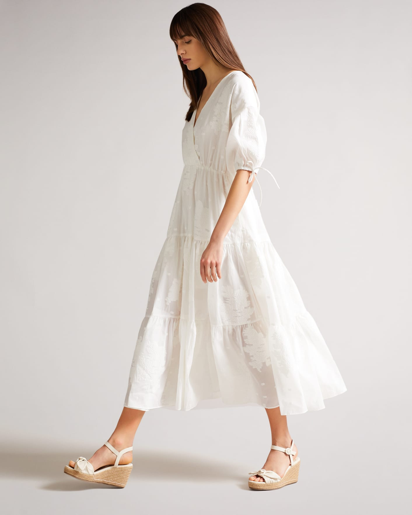 DARITA - WHITE | Midi Dresses | Ted Baker UK | Ted Baker (UK)
