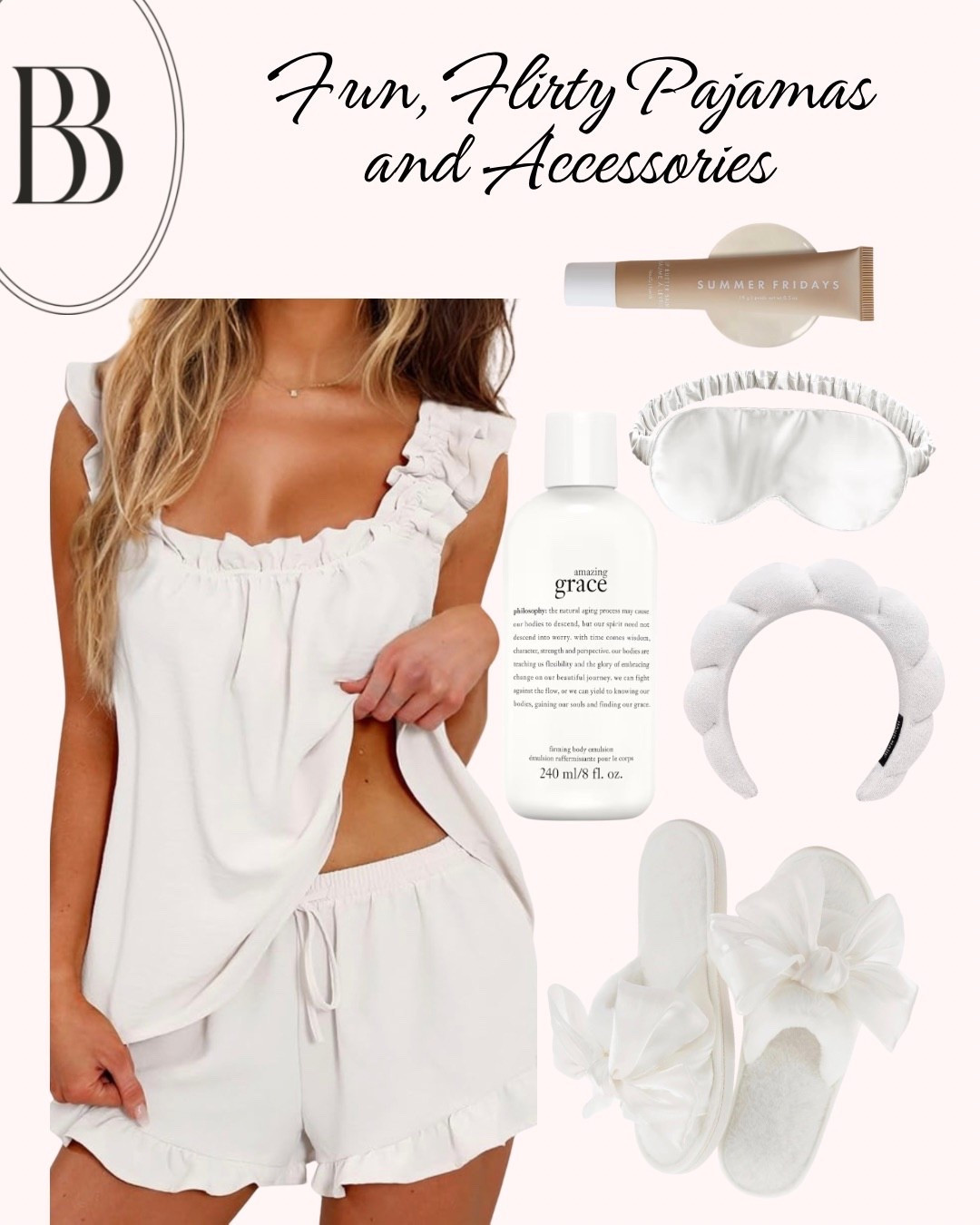 Fun, flirty pajamas and accessories  

#LTKTravel #LTKmorningroutine #LTKdayinmylife