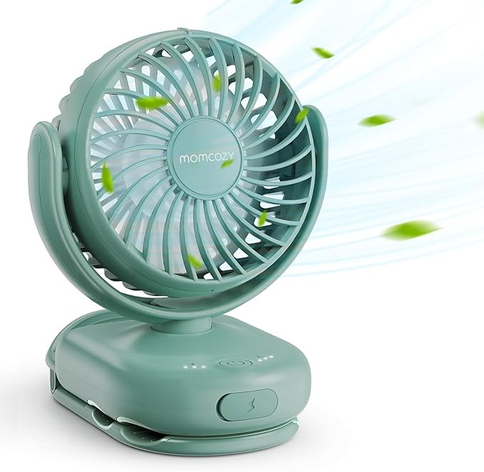 Momcozy Portable Stroller Fan with Clip | 4-Speed Mini-Fan for Carrier | Personal Fans Ultra Ligh... | Amazon (US)