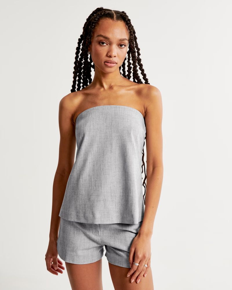Strapless Suiting Set Top | Abercrombie & Fitch (UK)