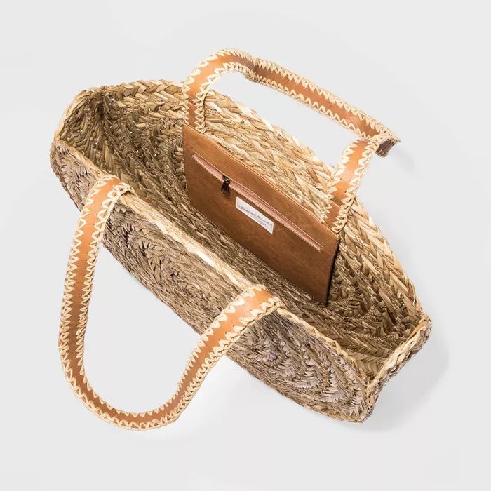 Straw Circle Tote Handbag - Universal Thread™ Natural | Target