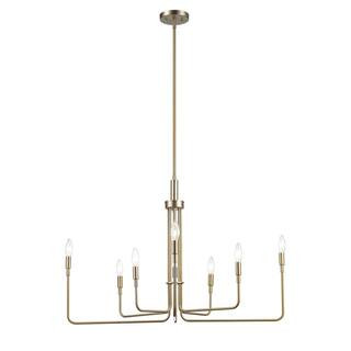 Bel Air Lighting Charlotte 8-Light Antique Gold Candle Chandelier Light Fixture 11318 AG - The Ho... | The Home Depot