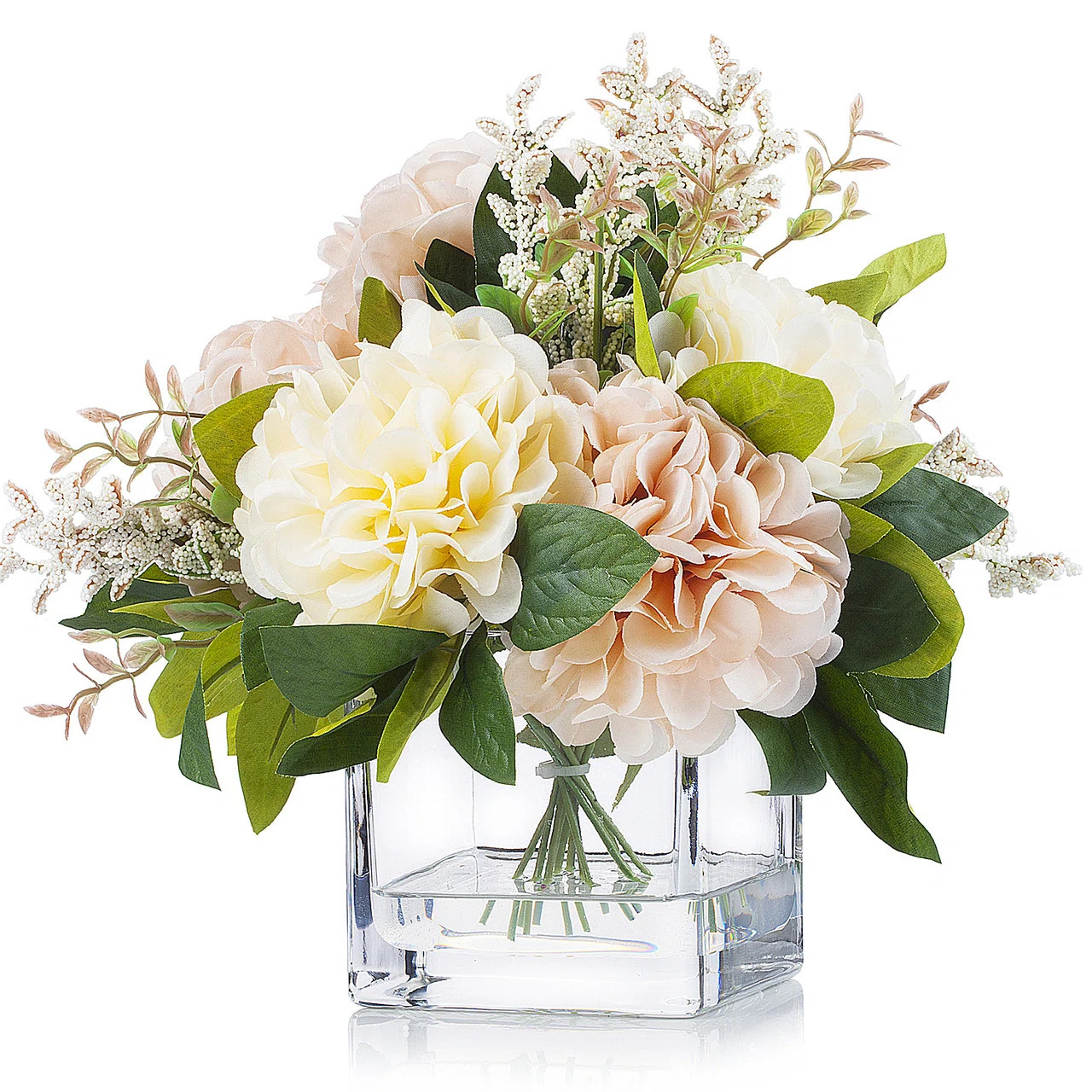 Silk Dahlia Arrangement in Vase | Wayfair North America