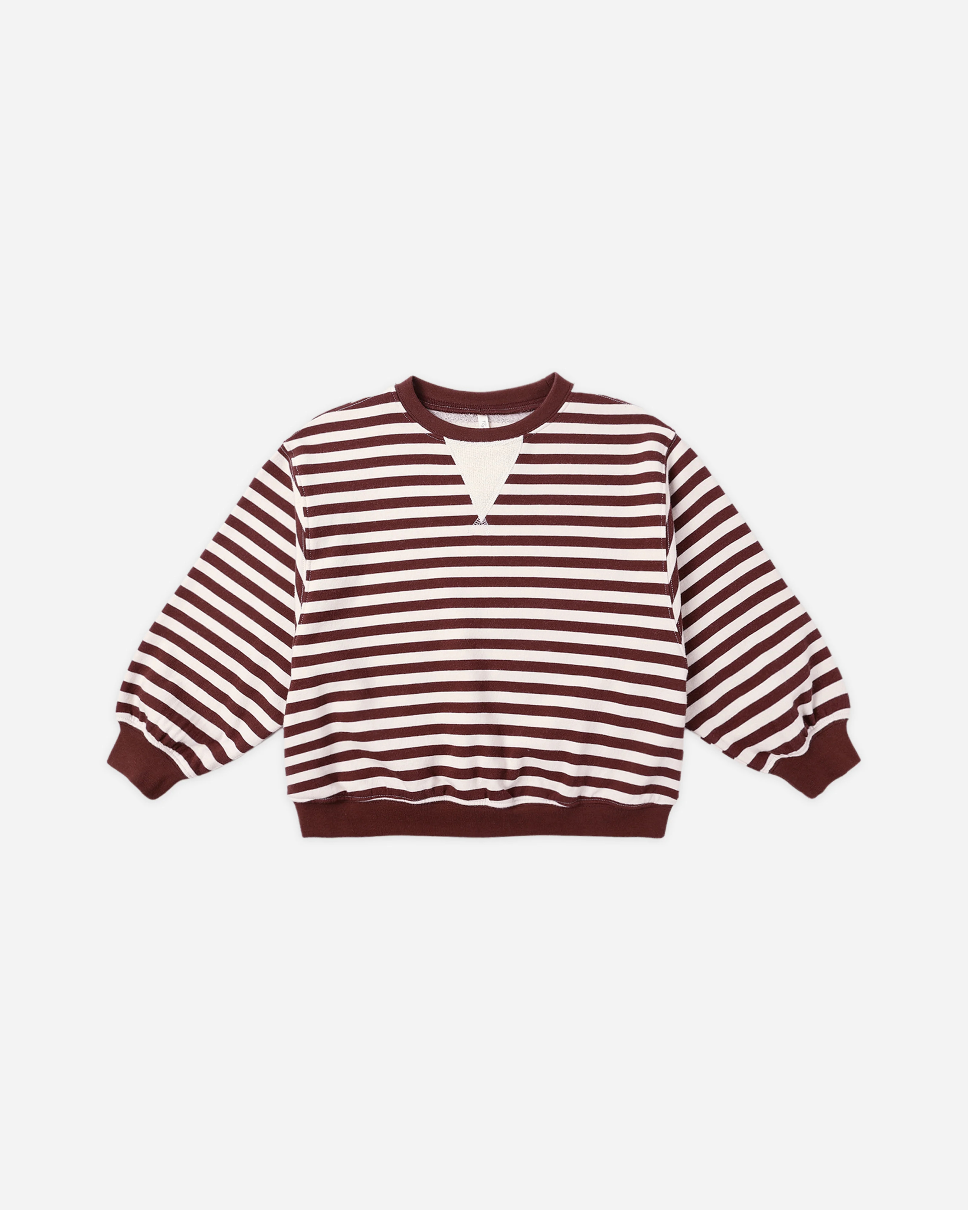 Oversized Crew || Burgundy Stripe | Rylee + Cru