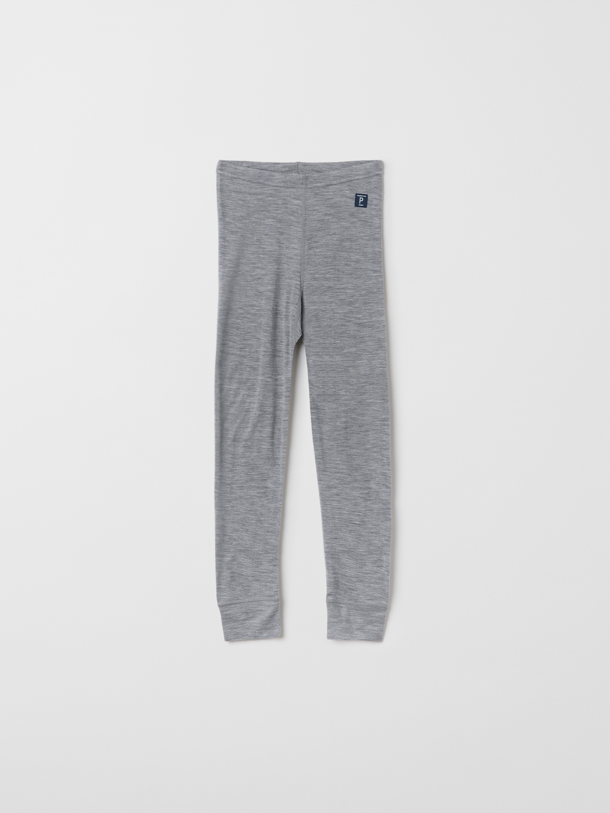 Thermal leggings merino wool - Greymelange | Polarn O Pyret
