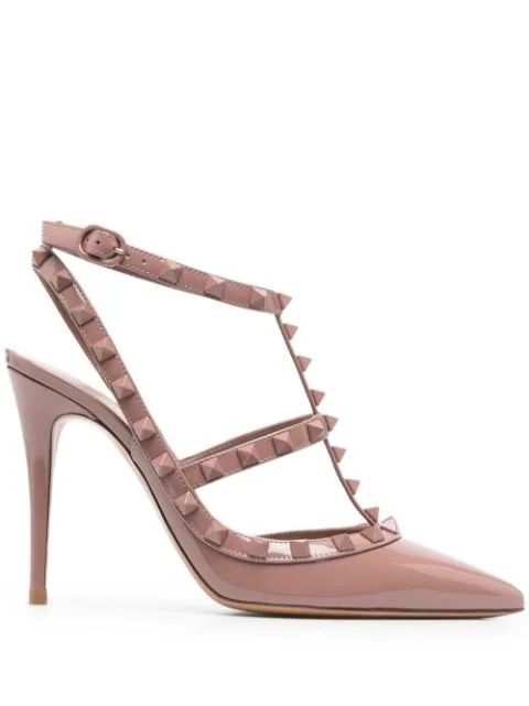 Rockstud 100mm ankle-strap pumps | Farfetch (CA)