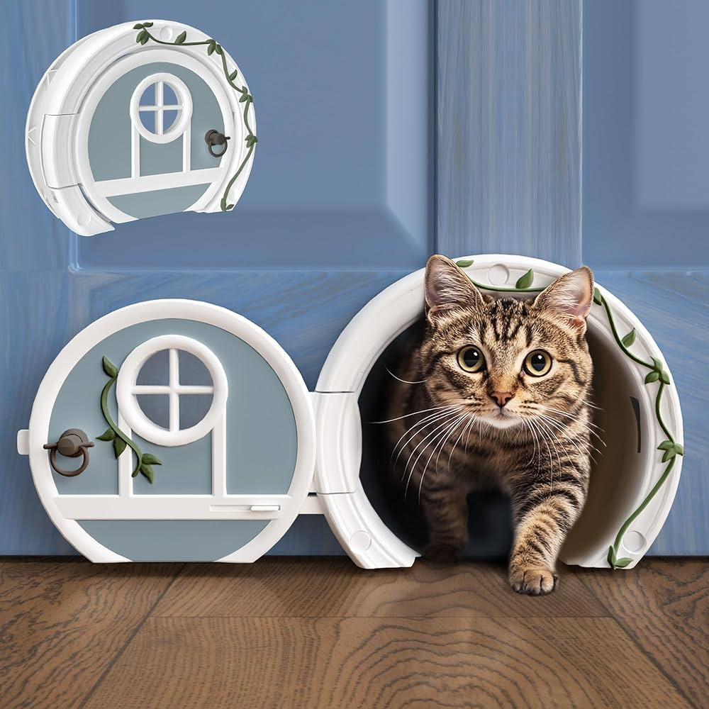 Gnome Door Cat Door for Interior Doors - Stylish & Functional with No Flap, Lockable, and Easy In... | Amazon (US)