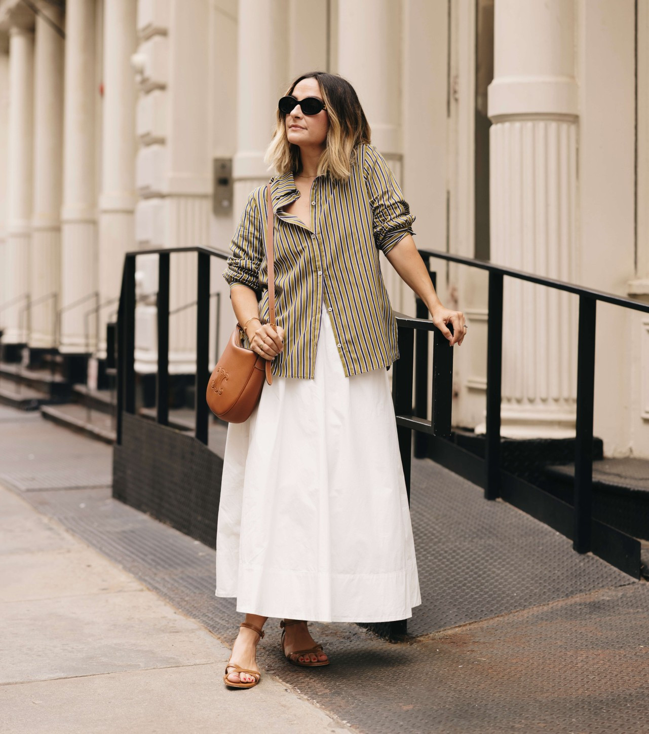 A favorite way to style a poplin skirt for spring! This one is back in stock in all sizes and on major sale! Also comes in black. Runs TTS!  

 #LTKootd #LTKSeasonal