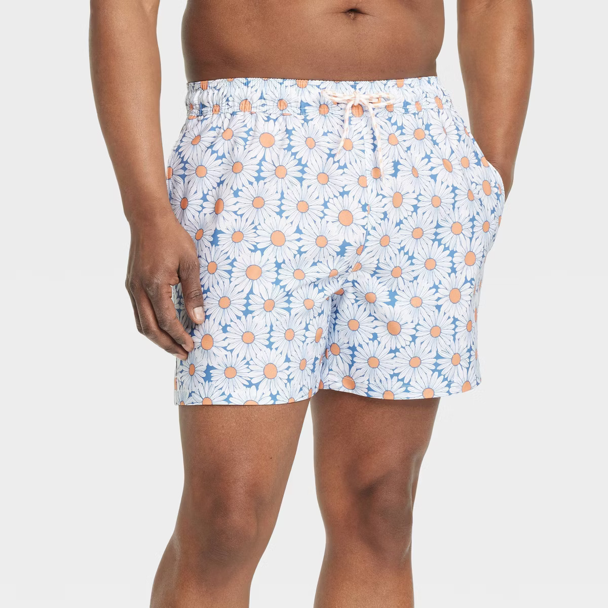 Men's 5'' Daisy Swim Shorts - Goodfellow & Co™ Blue | Target