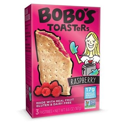 Bobo's Gluten Free Raspberry Toaster Pastries 3ct - 6.6oz | Target