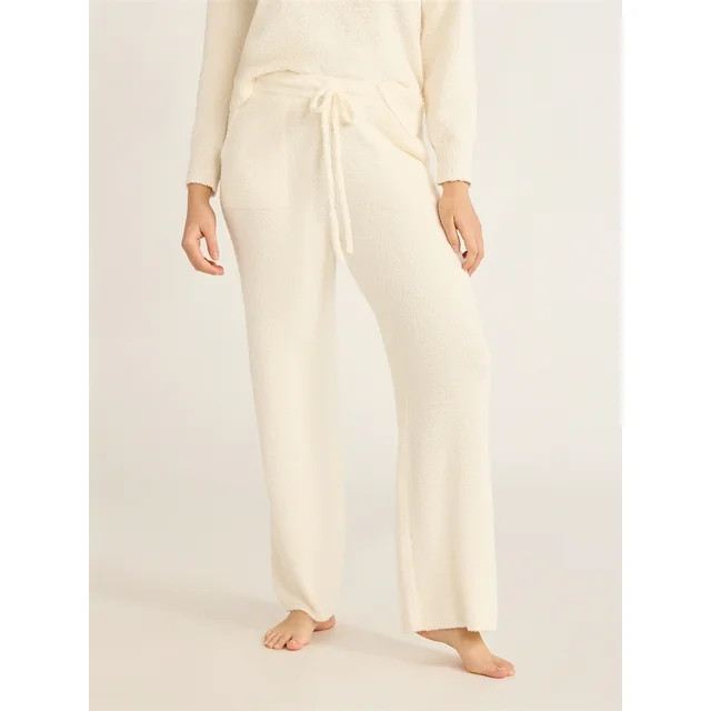 Joyspun Women's and Women’s Plus Chenille Pull-On Pants, 28” Inseam, Size XS - 3X | Walmart (US)