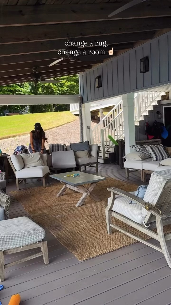 This Providence indoor/outdoor rug made all the difference in our boat house patio. Comes in multiple patterns - linked them all (at their best price) for you here.  

 #LTKSeasonal #LTKHome #LTKSaleAlert