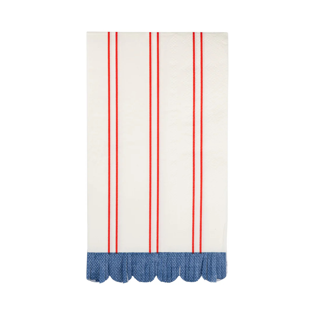 Red Striped Paper Dinner Napkin | My Mind's Eye