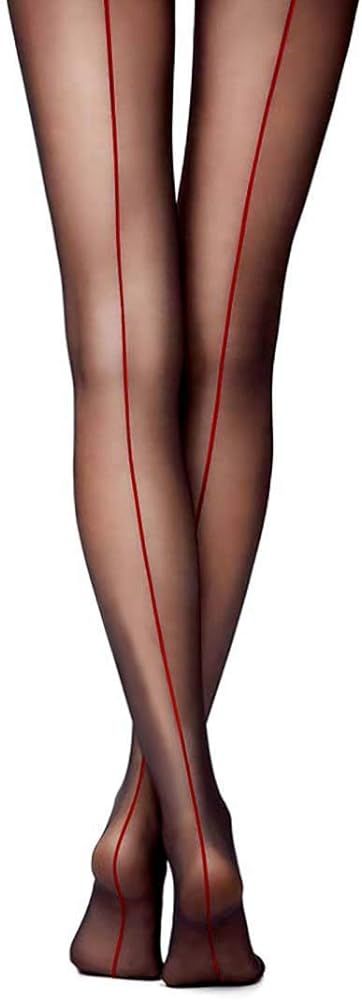 Women's Ultra Sheer Backseam Tights T Crotch Sexy Pantyhose Stockings Ballroom Latin Dance Tights | Amazon (US)