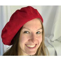Red Velvet Renaissance Merchant Tudor Flat Cap Large | Etsy (CAD)