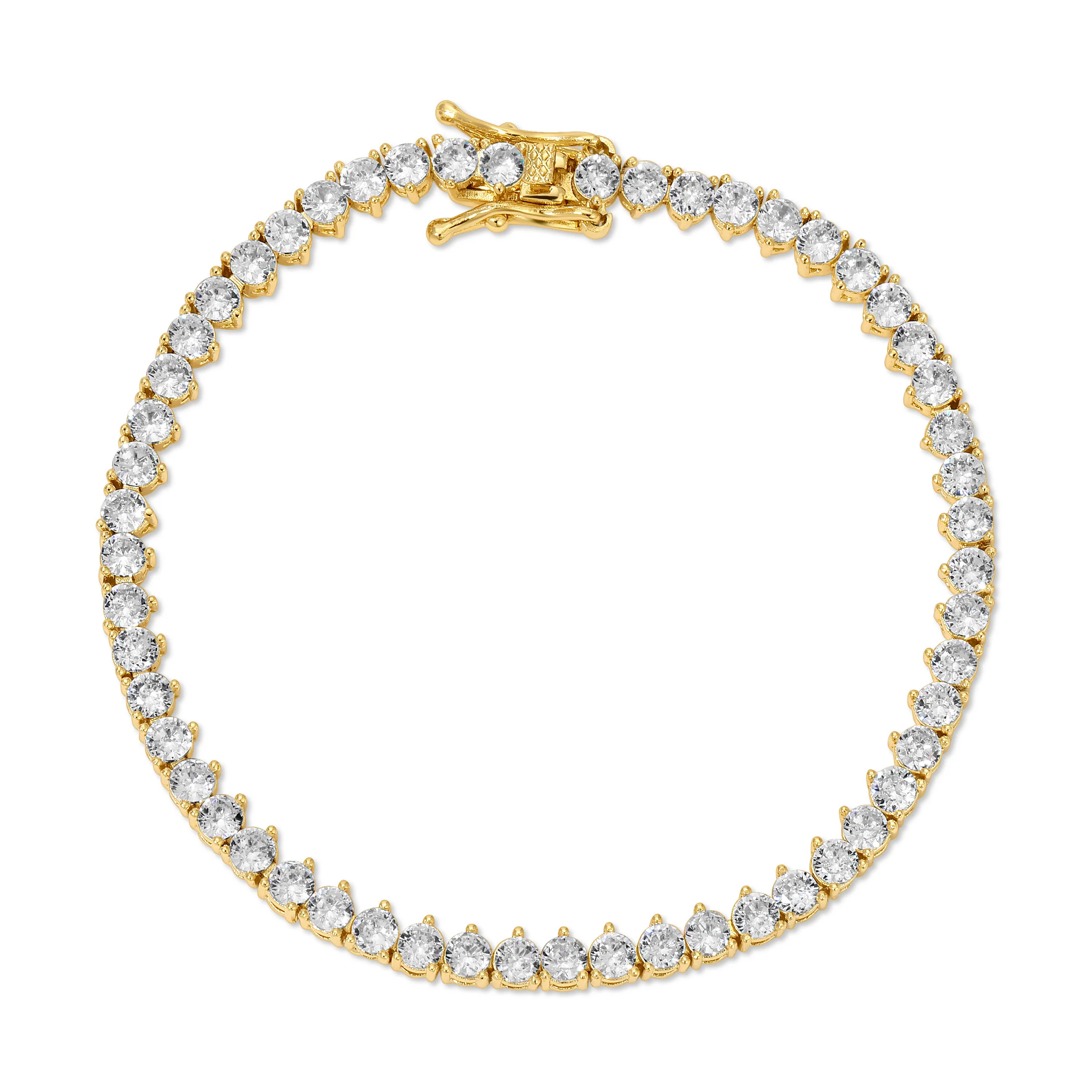 Naples Gold 3 Prong Tennis Bracelet | Joy Dravecky Jewelry