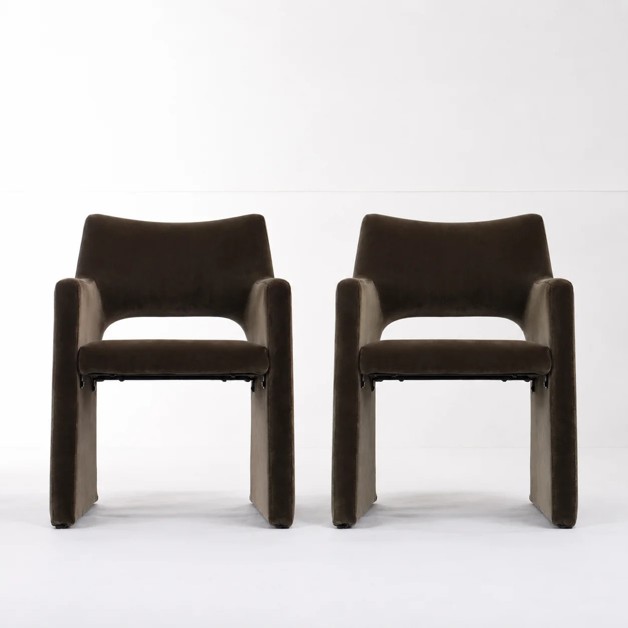 Wrought Studio™ 2-Piece 31" Faux Mohair Upholstered Modern Dining Chairs | Wayfair | Wayfair North America