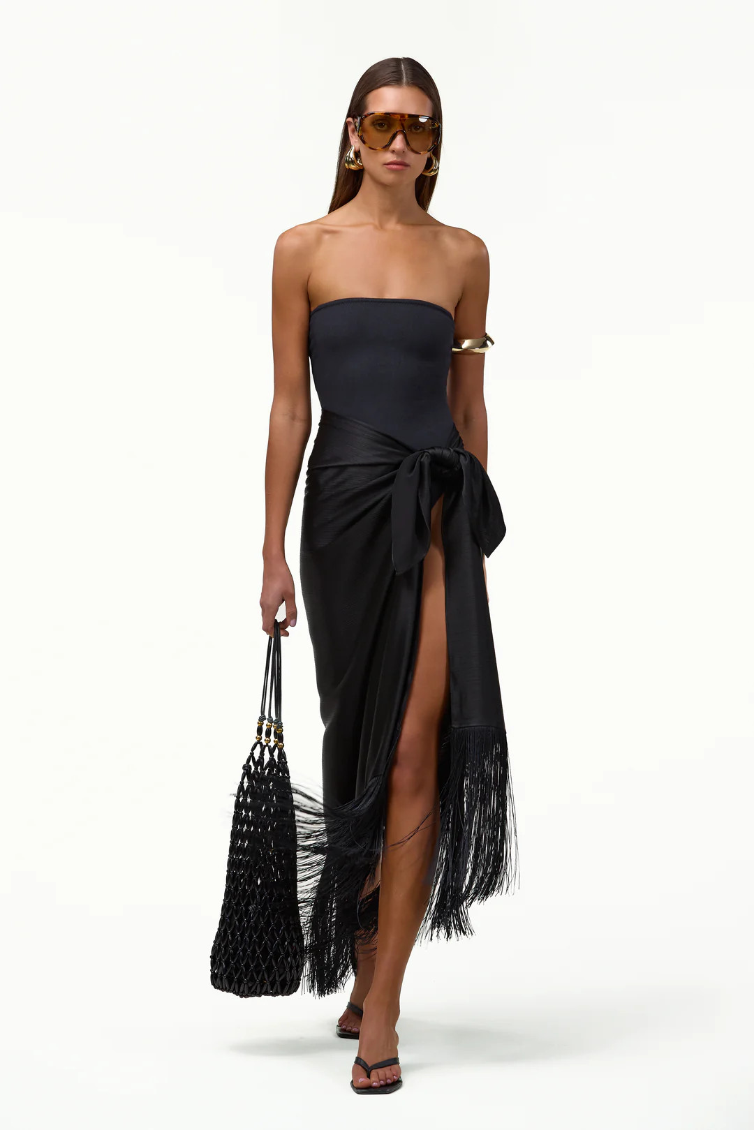 Fringe Sarong (Black) | SAME