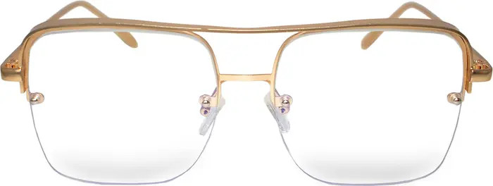 Sunday 58mm Aviator Blue Light Blocking Glasses | Nordstrom