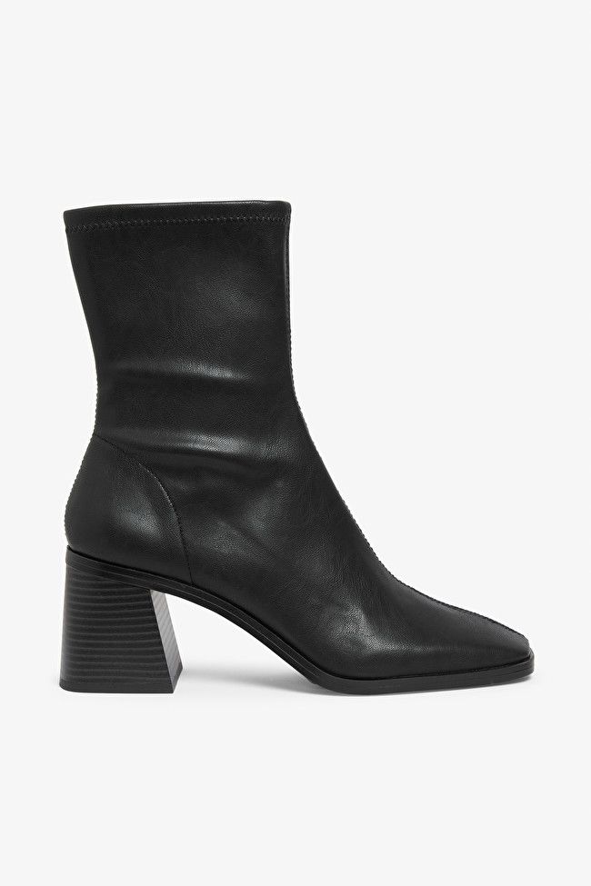 Faux leather ankle boots | Monki