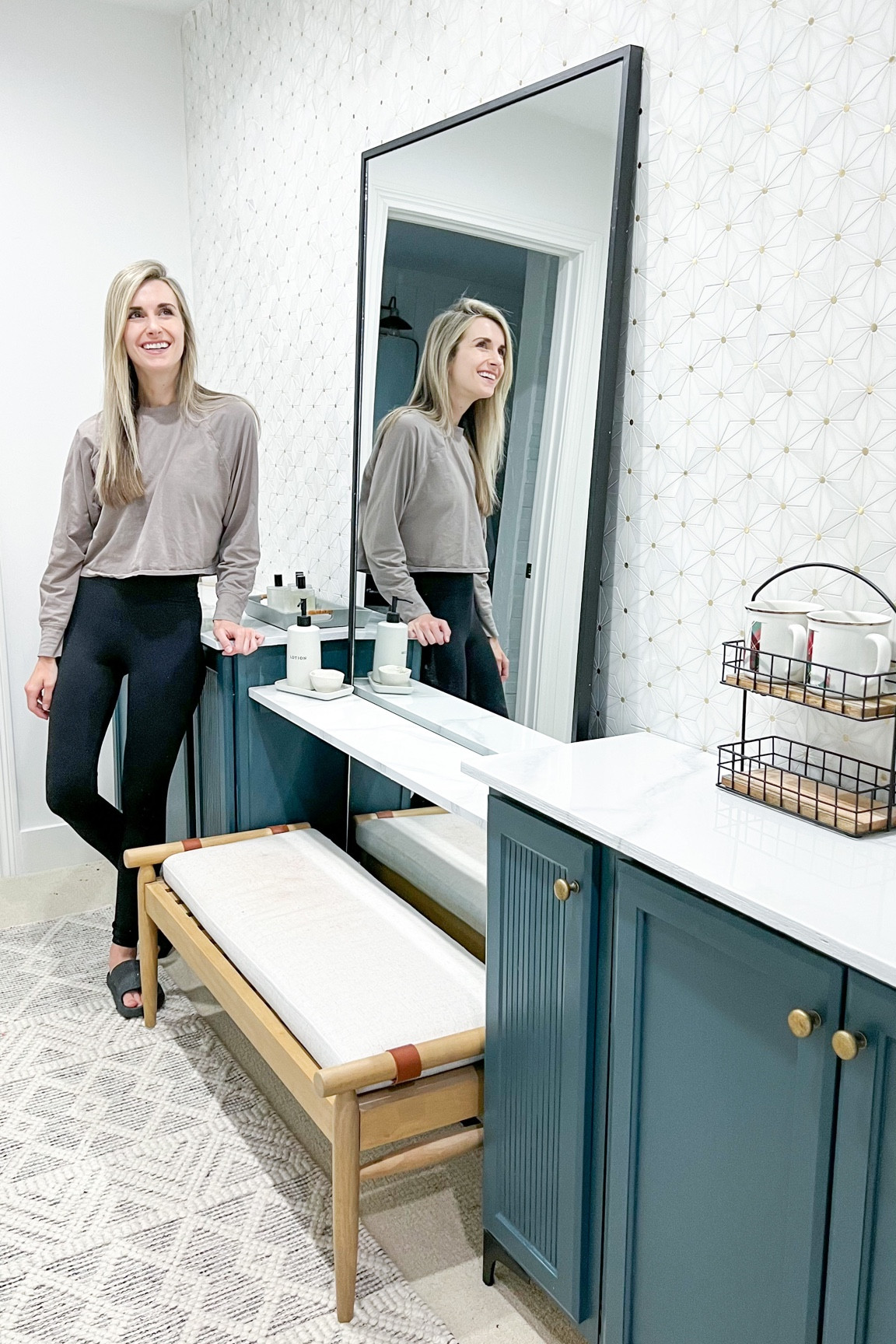 Here’s everything I used to tile this wall! What a dream come true!

Another tile location - Floor & Decor. Search  BRASS POLISHED MARBLE MOSAIC



#LTKhome #LTKstyletip