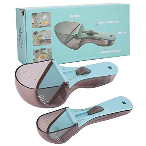 Dioche Adjustable Measuring Spoon Multifunctional Cooking Metering Scoop Scale Baking Accessories Kitchen Tool Sets, Measurements for Solid/Powder/Liquid | Amazon (US)