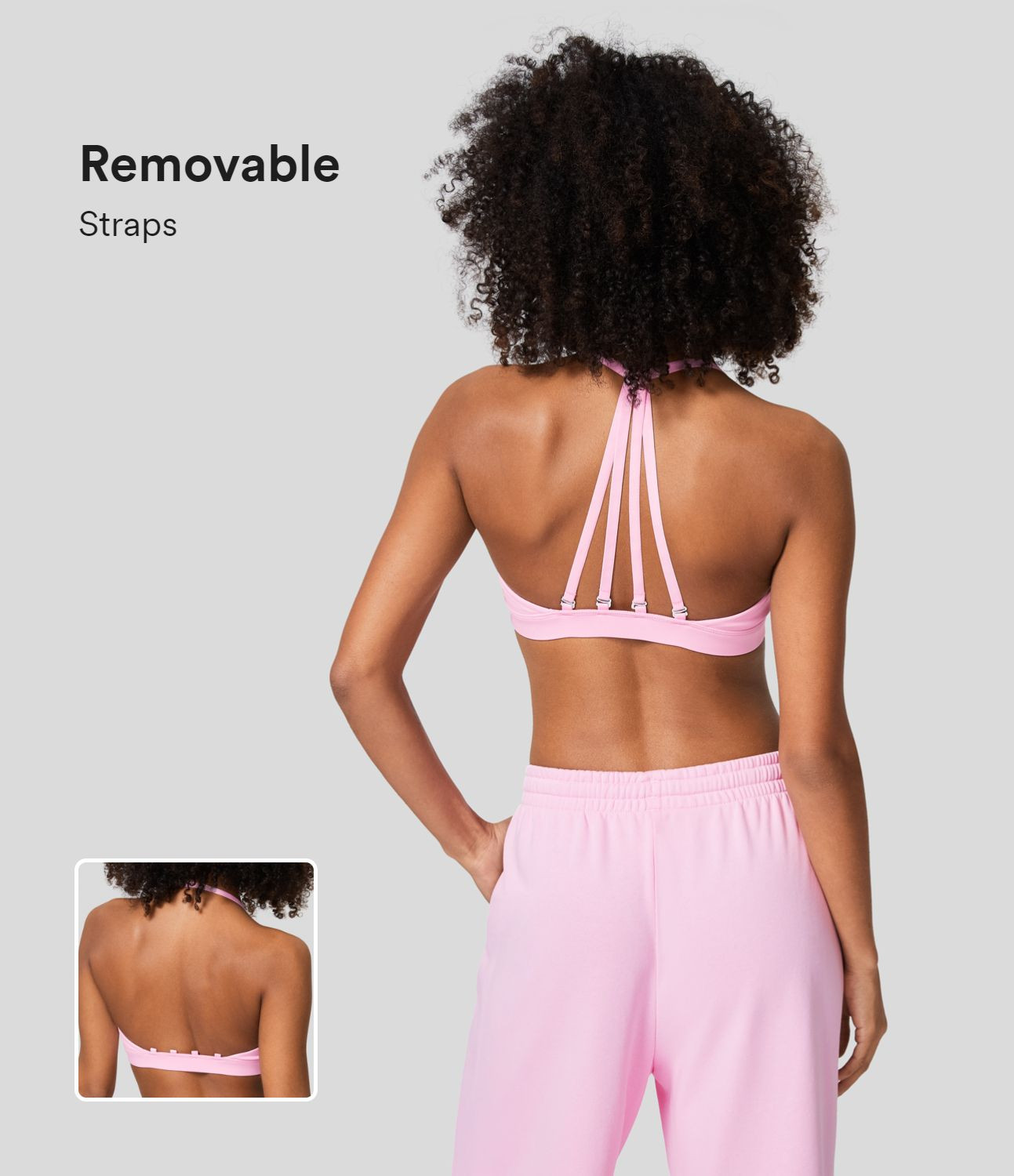 Women’s Softlyzero™ Airy Low Support Deep V Neck Backless Removable Strap Cool Touch Casual S... | HALARA